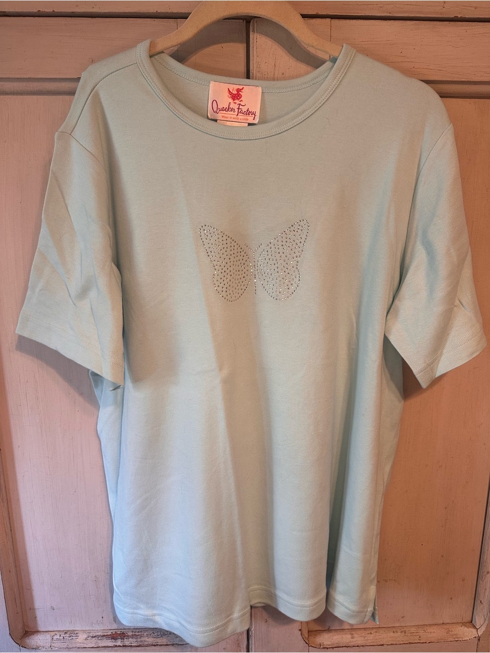 Quacker Factory Butterfly Short Sleeve Tee